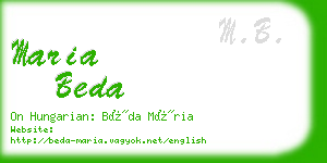 maria beda business card